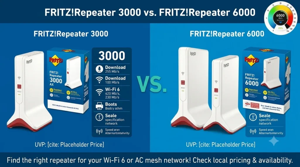 fritz repeater 3000 ax vs 6000 reichweite