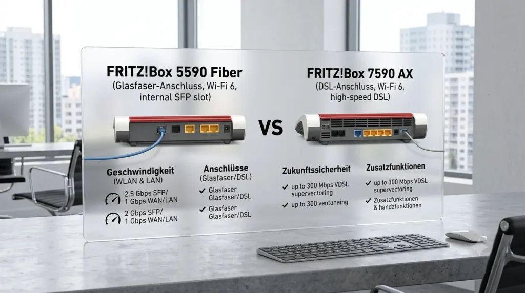 fritz!box 5590 fiber vs. 7590 ax